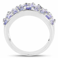 2.52 Carat Genuine Tanzanite .925 Sterling Silver Ring