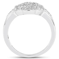 14K Yellow Gold Plated 0.29 Carat Genuine White Diamond .925 Sterling Silver Ring