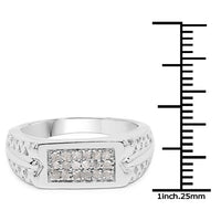 0.27 Carat Genuine White Diamond .925 Sterling Silver Ring