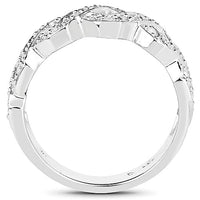 0.40 Carat Genuine White Diamond .925 Sterling Silver Ring