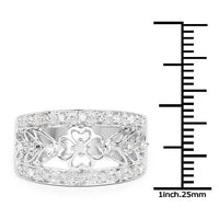 0.31 Carat Genuine White Diamond .925 Sterling Silver Ring