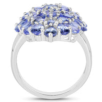 4.62 Carat Genuine Tanzanite .925 Sterling Silver Ring