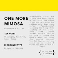 One More Mimosa, Champagne + Citrus 11oz Candle - BIG FRENCHIES