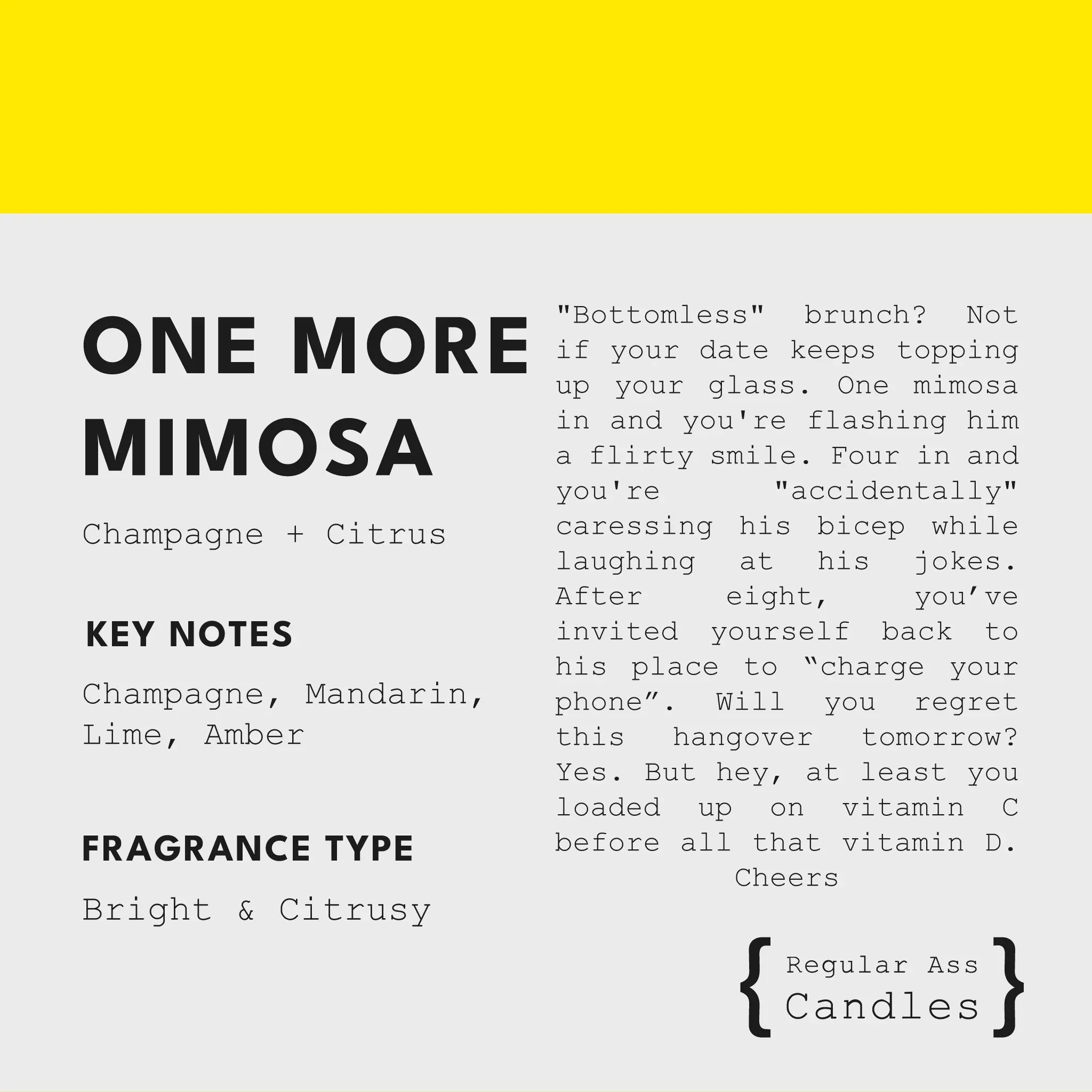 One More Mimosa, Champagne + Citrus 11oz Candle - BIG FRENCHIES