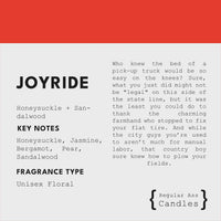 Joyride, Honeysuckle + Sandalwood 11oz Candle - BIG FRENCHIES