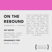 On the Rebound, Pomegranate + Lavender 11oz Candle - BIG FRENCHIES