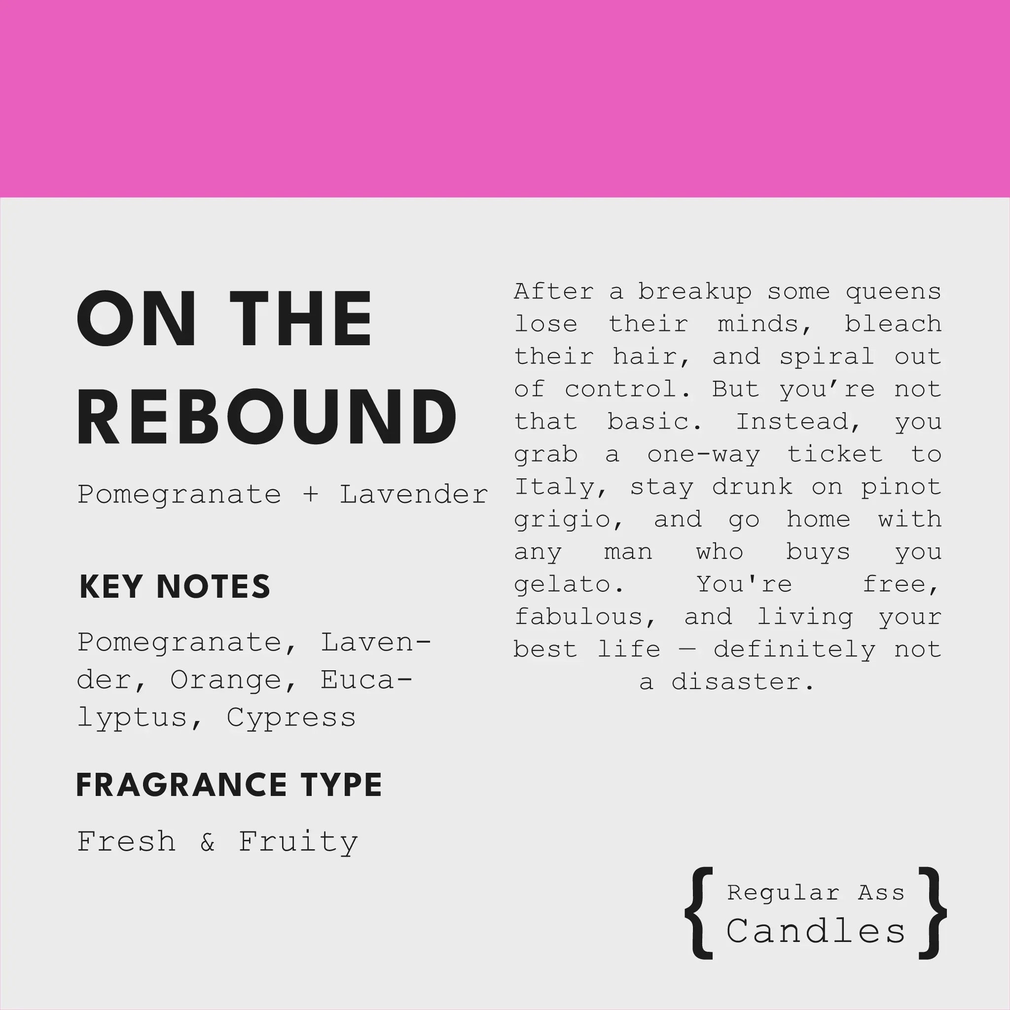On the Rebound, Pomegranate + Lavender 11oz Candle - BIG FRENCHIES