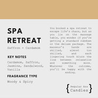 Spa Retreat, Saffron + Cardamom 11oz Candle - BIG FRENCHIES