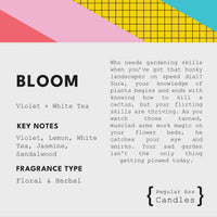 Bloom, Violet + White Tea 11oz Candle - BIG FRENCHIES