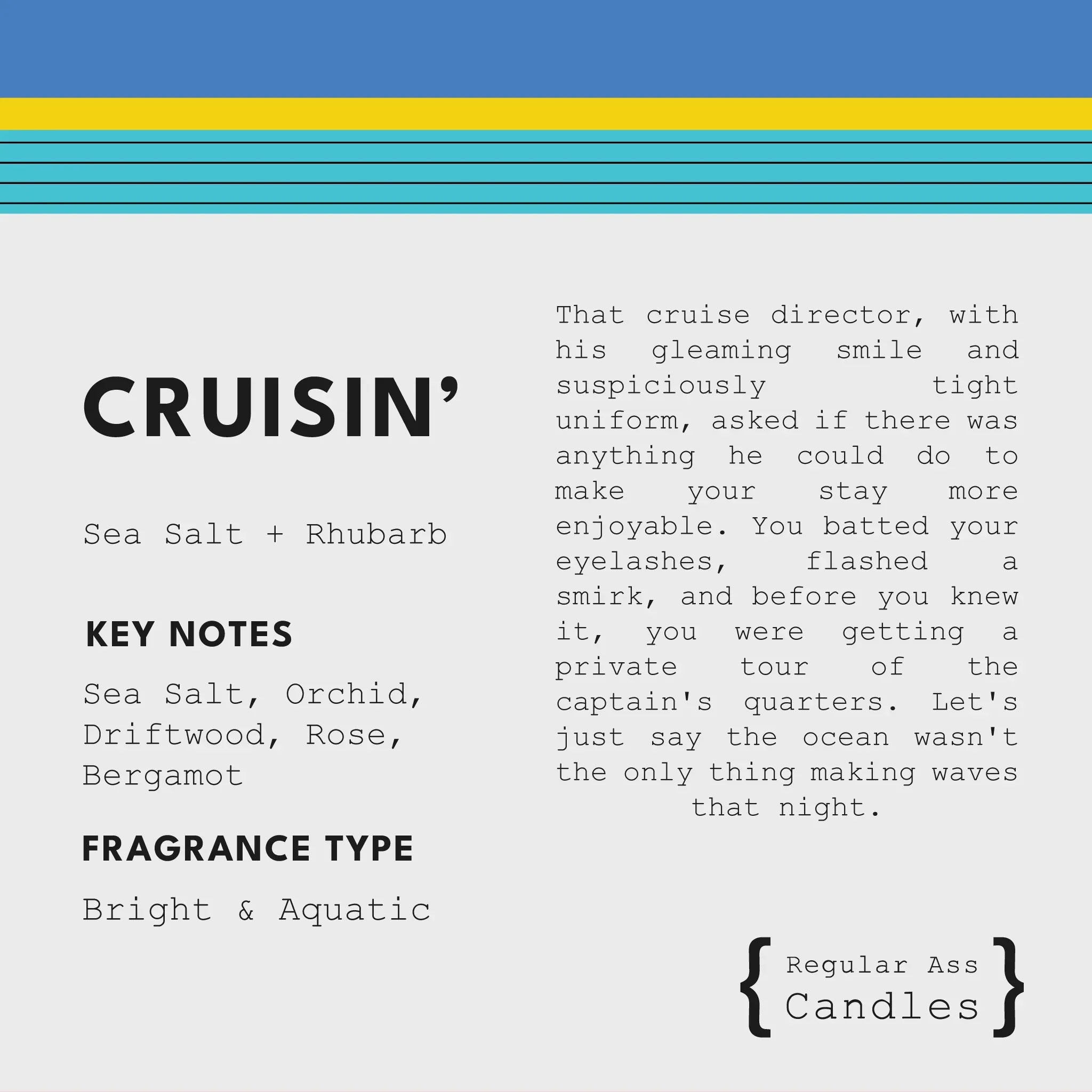 Cruisin', Sea Salt + Rhubarb 11oz Candle - BIG FRENCHIES