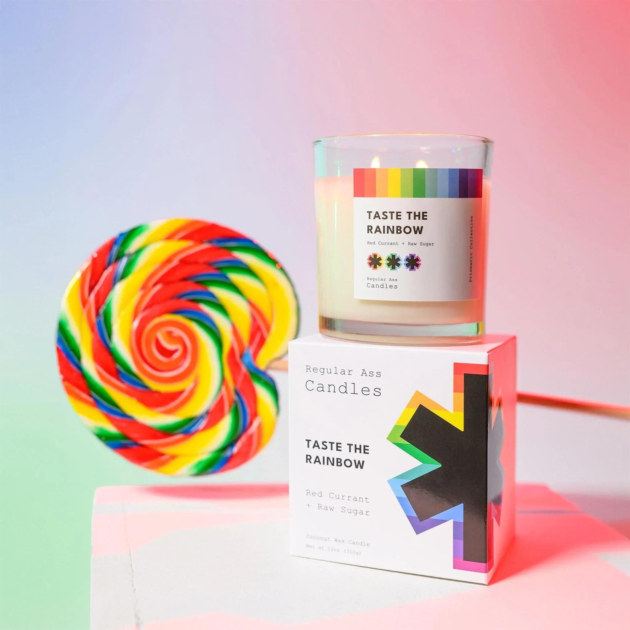Taste the Rainbow, Red Currant + Pink Sugar 11oz Candle - BIG FRENCHIES