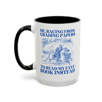 Racing from Grading Papers Mug - BIG FRENCHIES