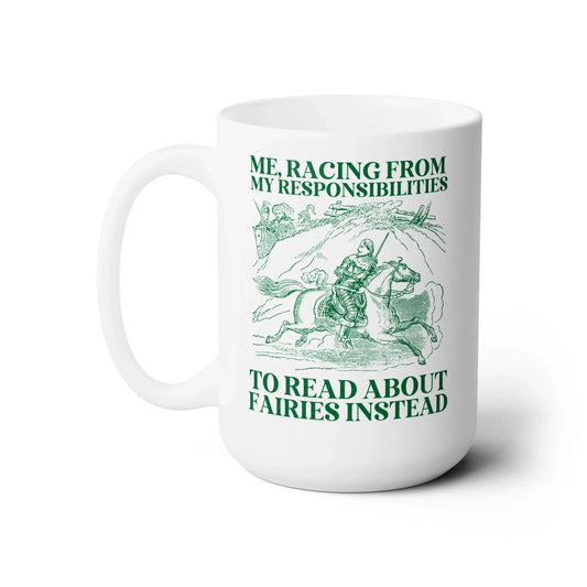 Racing to Read About Fairies Coffee Mug - BIG FRENCHIES