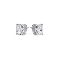 Certified Basket Stud Earrings Set With Radiant Cut Diamonds (1.00ct - 4.00ct)
