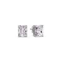 Certified Basket Stud Earrings Set With Radiant Cut Diamonds (1.00ct - 4.00ct)
