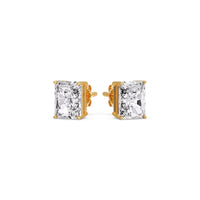 Certified Basket Stud Earrings Set With Radiant Cut Diamonds (1.00ct - 4.00ct)