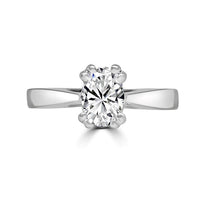 Radiant Solitaire Diamond Veneer Cubic Zirconia 14K Gold Ring. 635R05K