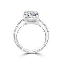 Radiant Solitaire Diamond Veneer Cubic Zirconia 14K Gold Ring. 635R05K