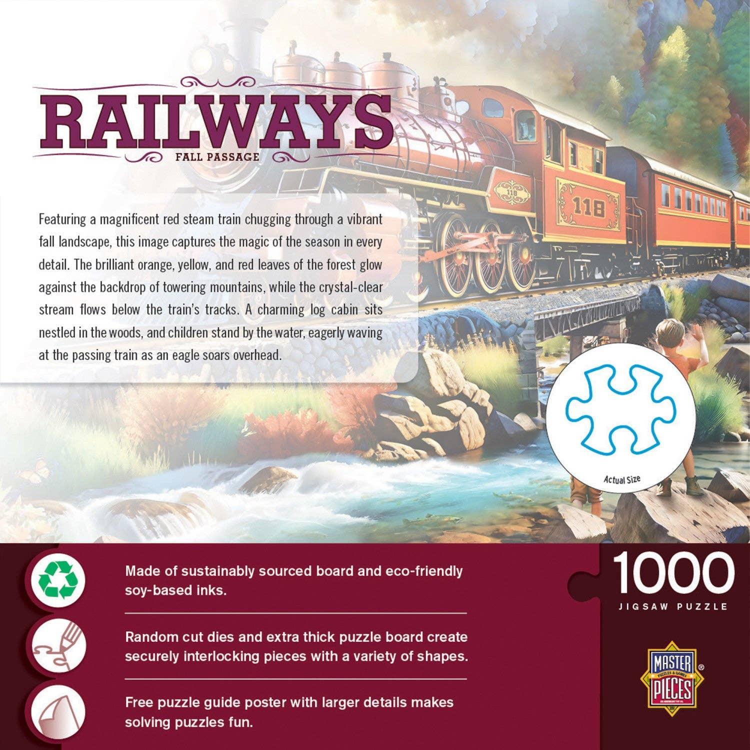 Railways - Fall Passage 1000 Piece Jigsaw Puzzle by Masterpieces Puzzles - BIG FRENCHIES