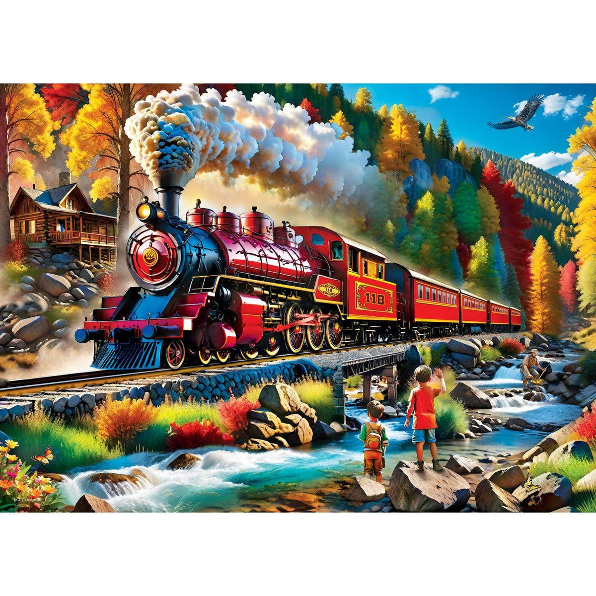 Railways - Fall Passage 1000 Piece Jigsaw Puzzle by Masterpieces Puzzles - BIG FRENCHIES