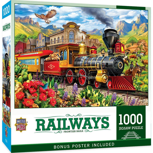 Railways Frontier Rails 1000 Piece Jigsaw Puzzle by Masterpieces - BIG FRENCHIES