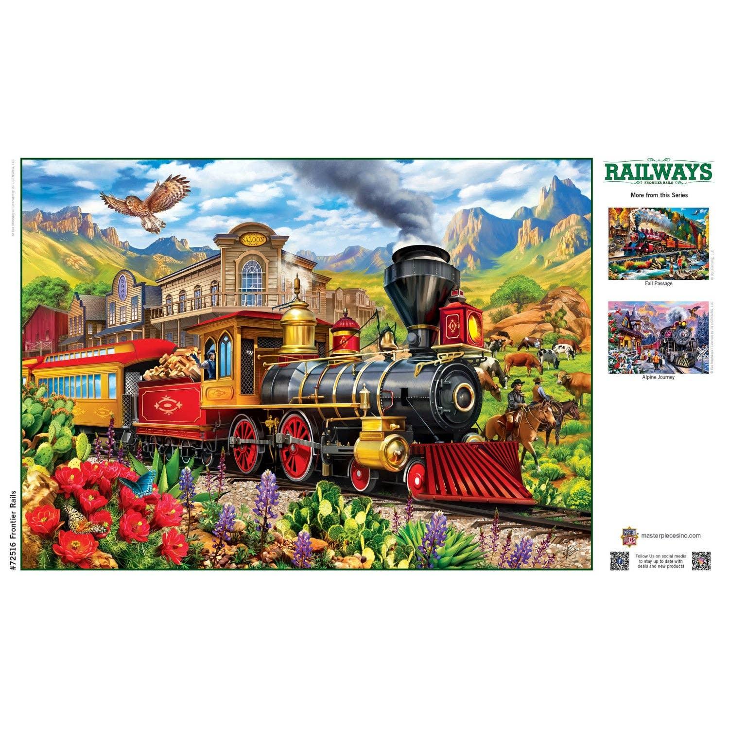 Railways Frontier Rails 1000 Piece Jigsaw Puzzle by Masterpieces - BIG FRENCHIES