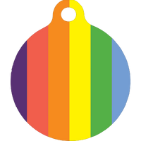 Rainbow Stripes HD Dog ID Tag