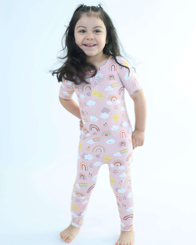 Bamboo Pull Up Romper - Rainnbow - BIG FRENCHIES
