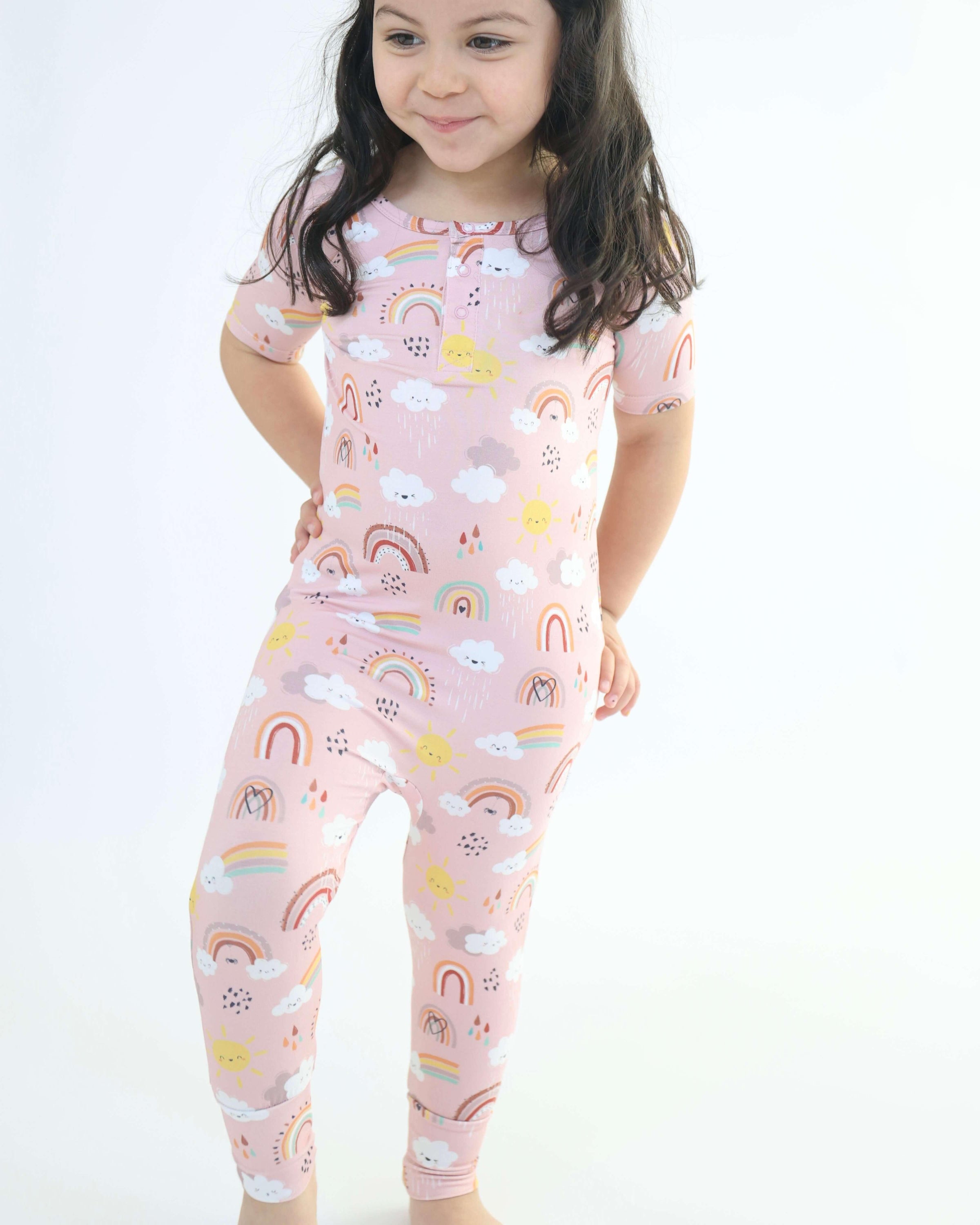 Bamboo Pull Up Romper - Rainnbow - BIG FRENCHIES