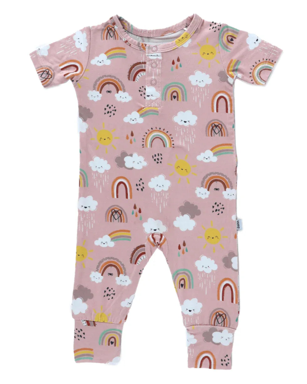 Bamboo Pull Up Romper - Rainnbow - BIG FRENCHIES