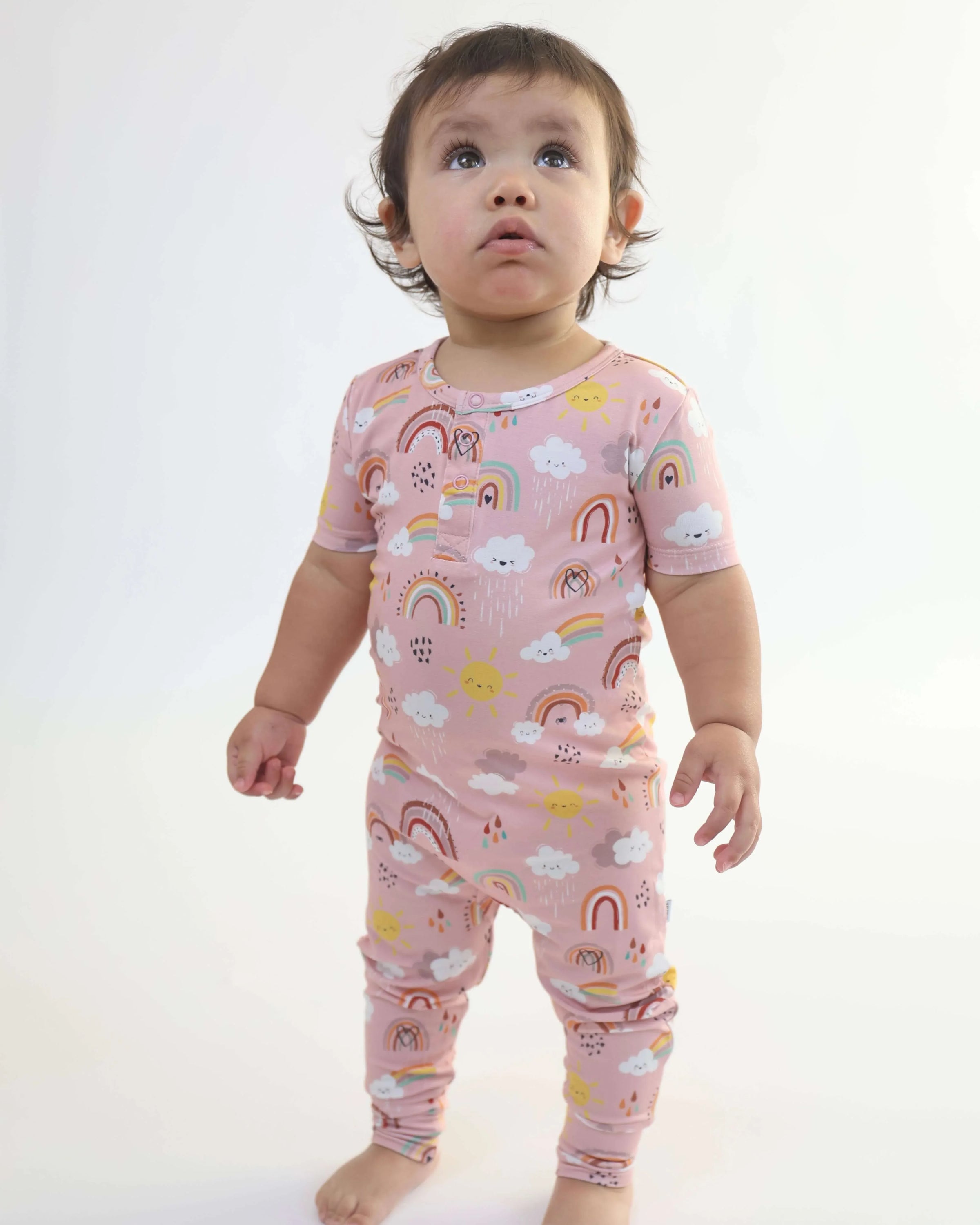 Bamboo Pull Up Romper - Rainnbow - BIG FRENCHIES