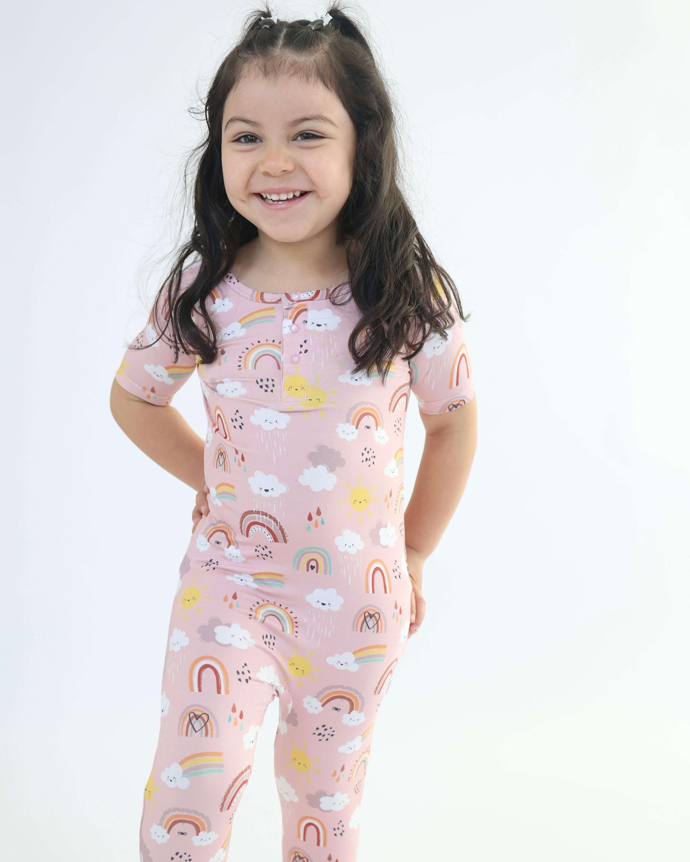 Bamboo Pull Up Romper - Rainnbow - BIG FRENCHIES