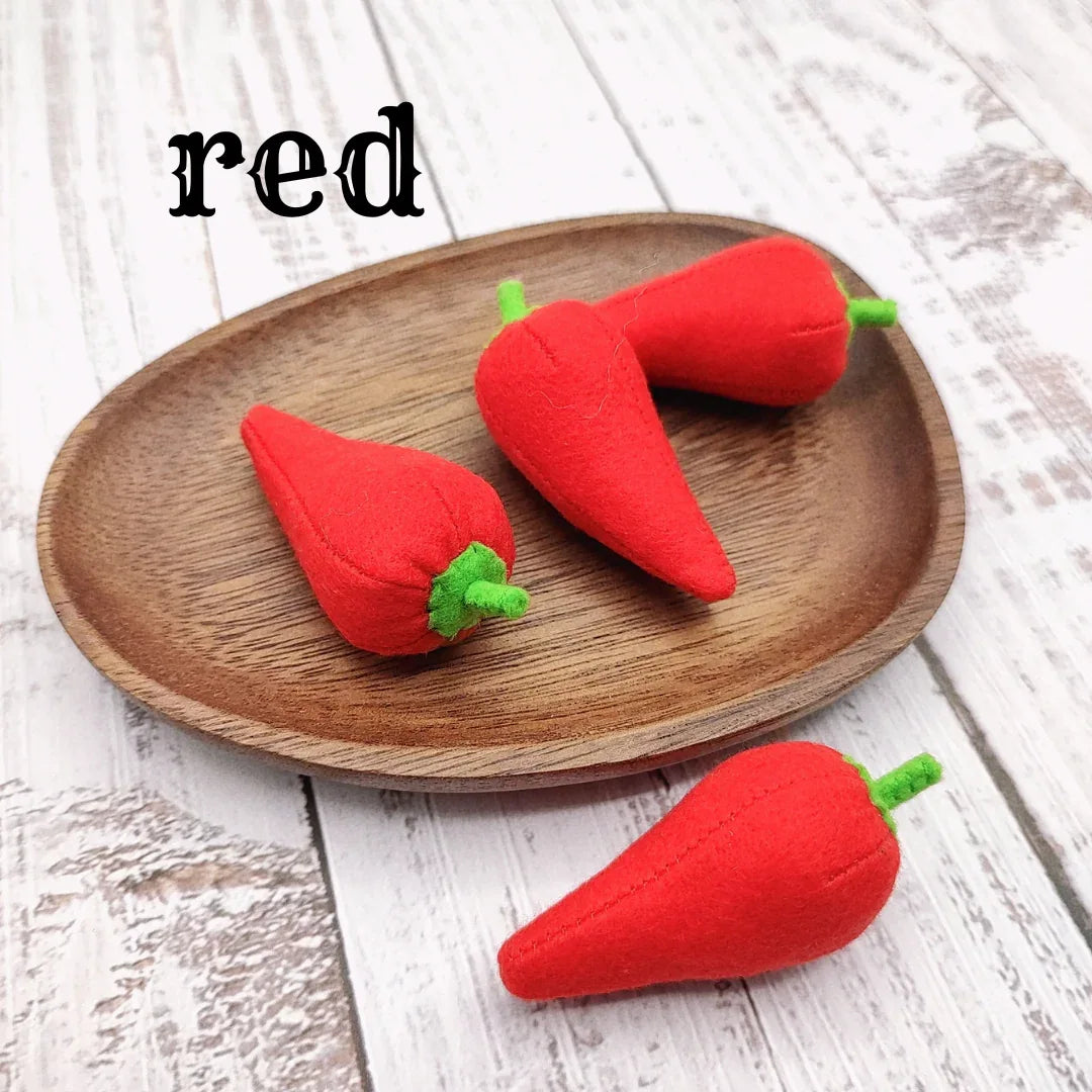 Mini sweet pepper felt play food vegetable - BIG FRENCHIES