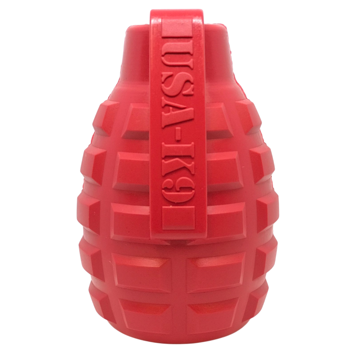 USA-K9 Grenade Rubber Dog Chew Toy | K9 Handler Reward Toy | Red & Blue | USA Made - BIG FRENCHIES