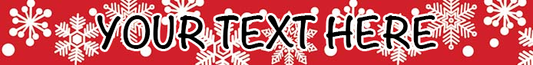 Personalized Red Snowflakes Dog Collar