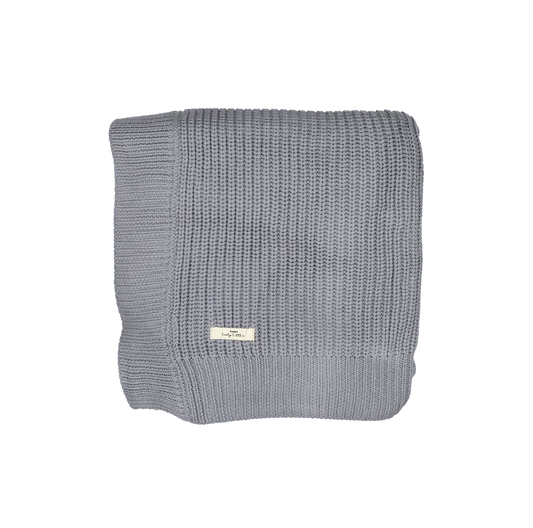The Chunky Knit Blanket - Slate - BIG FRENCHIES