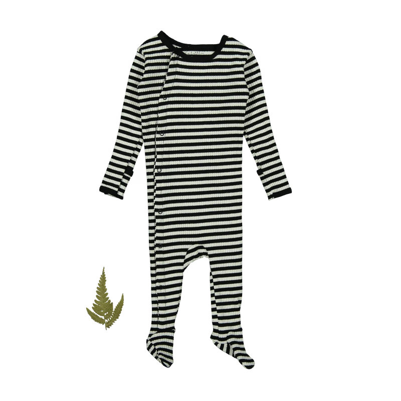 The Printed Snap Romper - Stripe - BIG FRENCHIES
