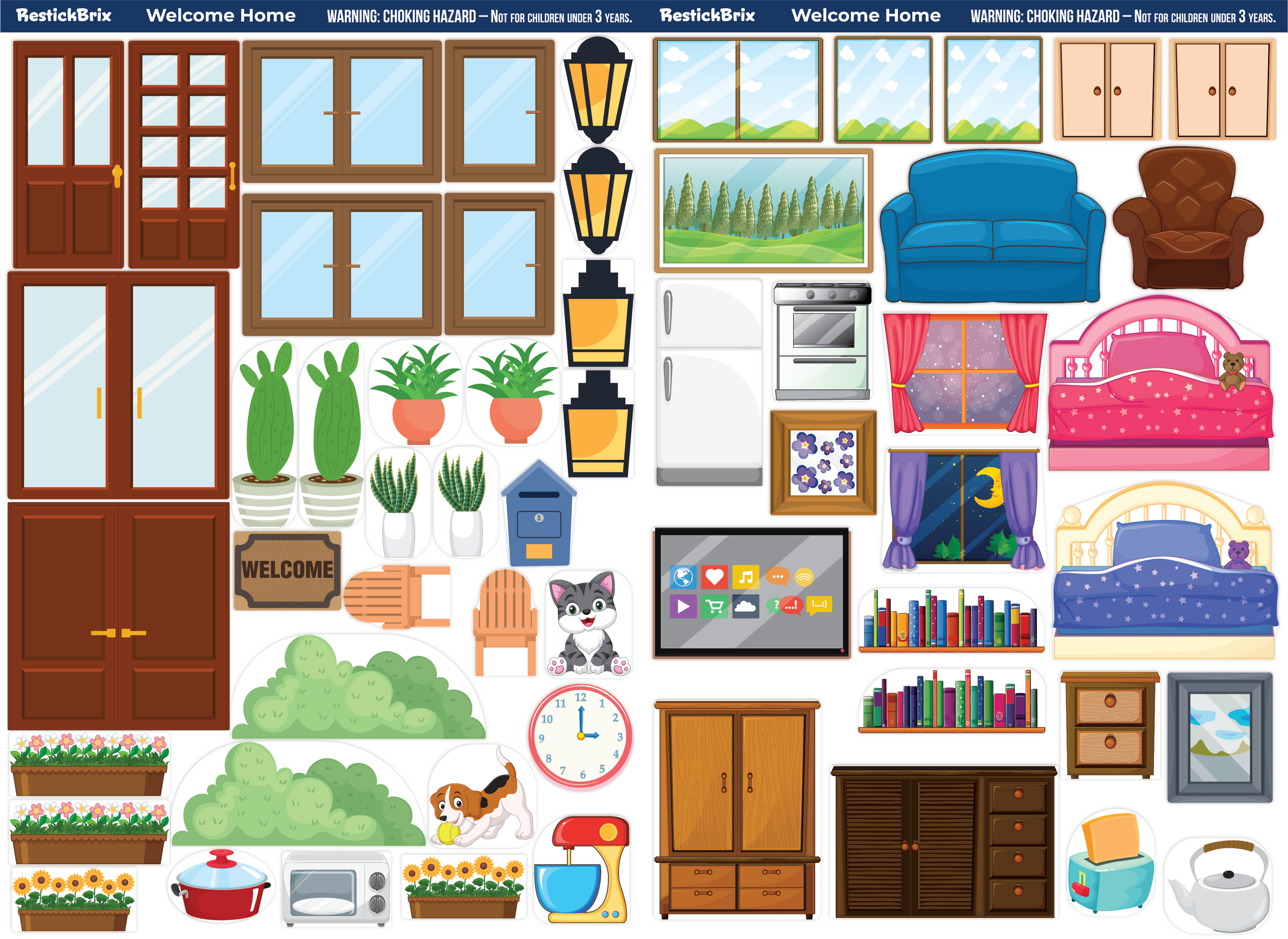 Welcome Home: Reusable Decals for Magnetic Tiles