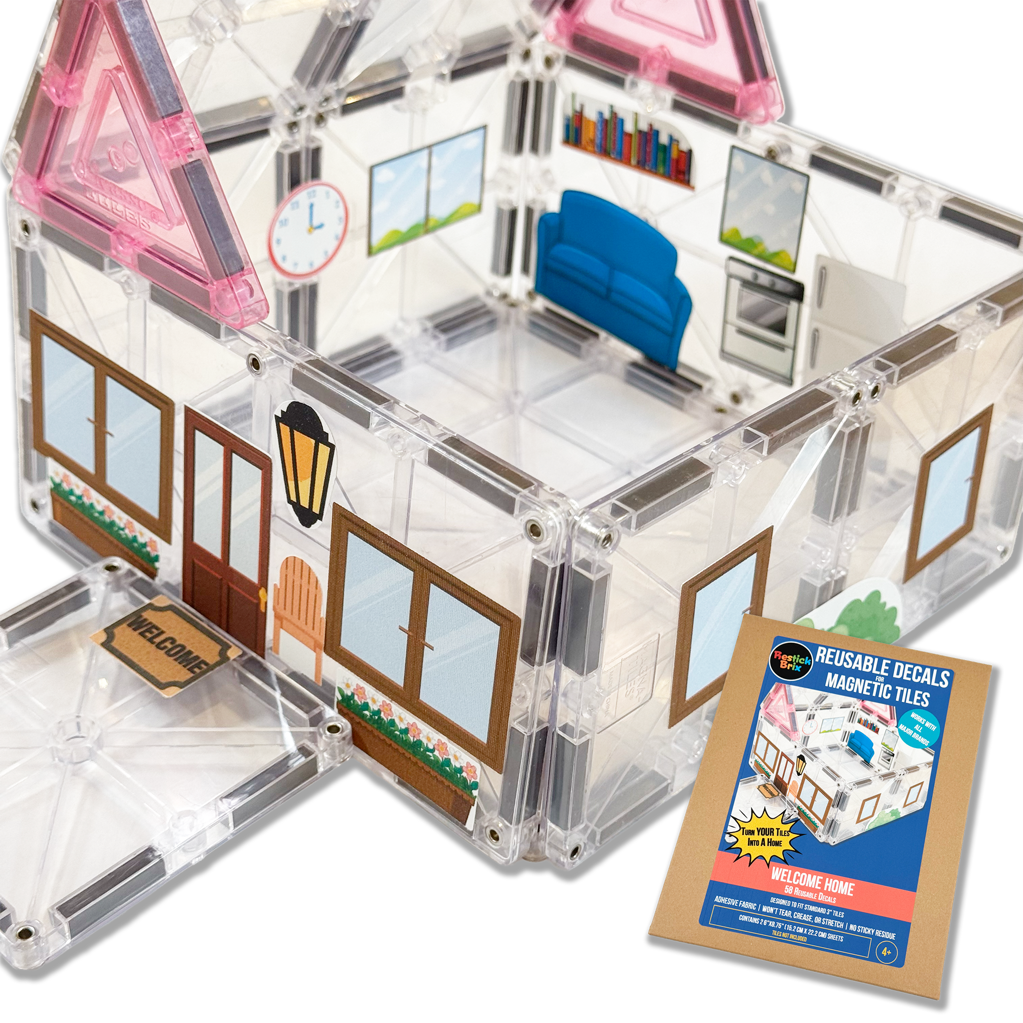 Welcome Home: Reusable Decals for Magnetic Tiles