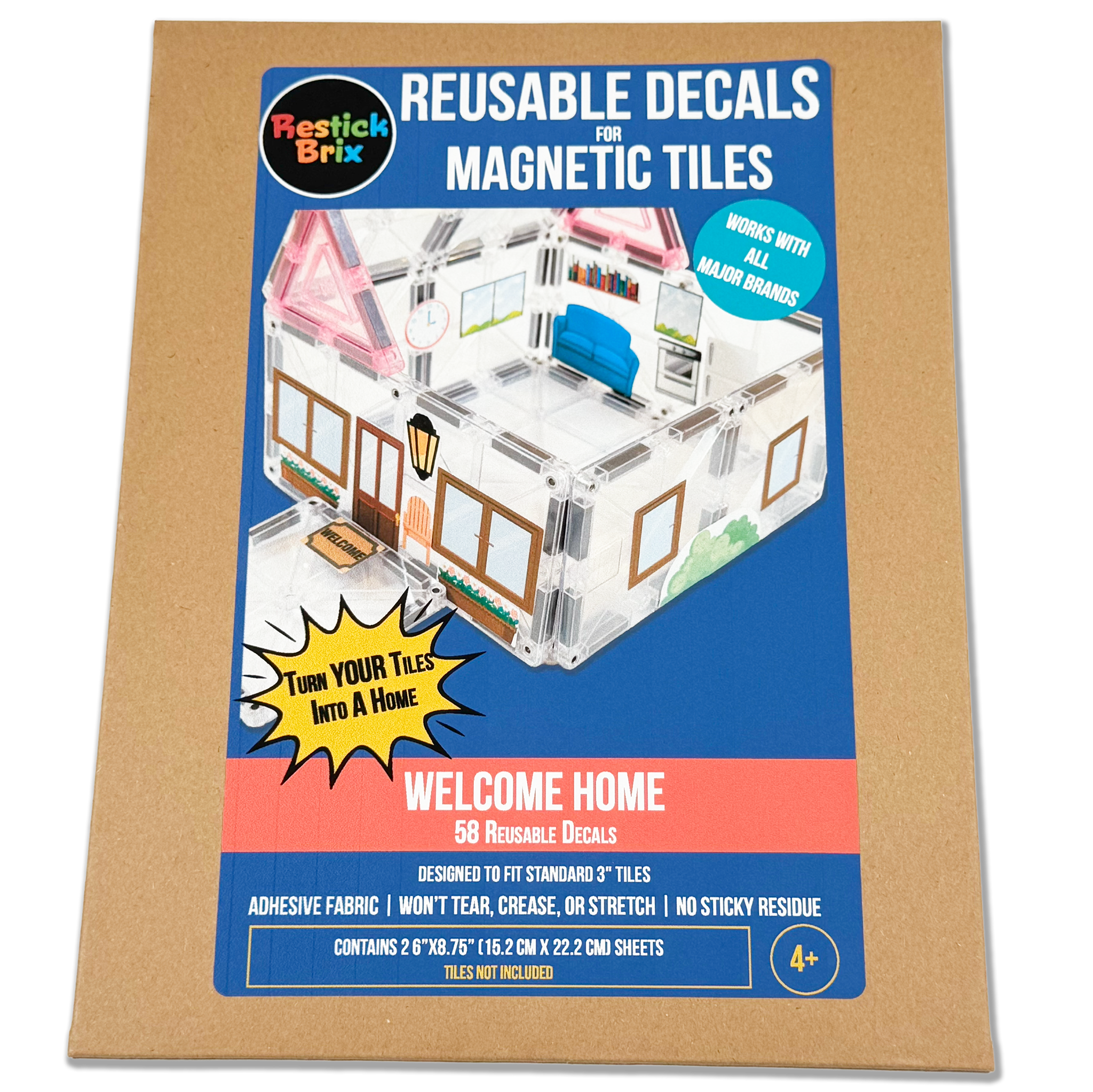 Welcome Home: Reusable Decals for Magnetic Tiles