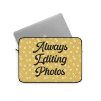 Retro Floral Laptop Sleeve: Always Editing Photos - BIG FRENCHIES