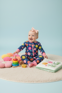 Retro Flower Bamboo Zippie - BIG FRENCHIES