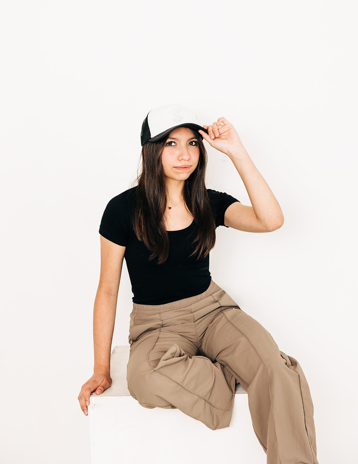 Black & White Letter Trucker Hat - BIG FRENCHIES