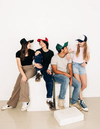 Black & White Letter Trucker Hat - BIG FRENCHIES