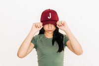 Burgundy Letter Trucker Hat - BIG FRENCHIES