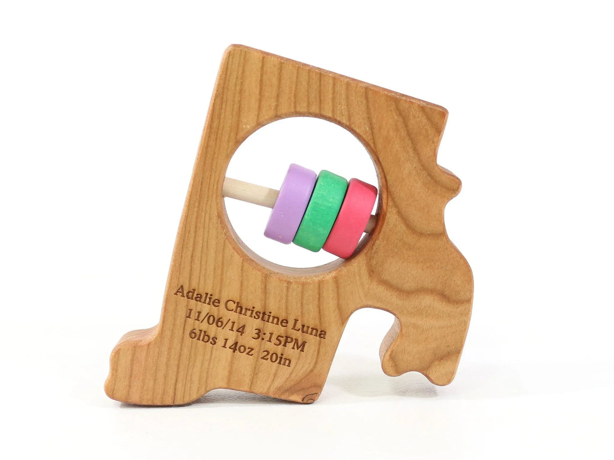 Rhode Island State Wooden Baby Rattle™ - BIG FRENCHIES