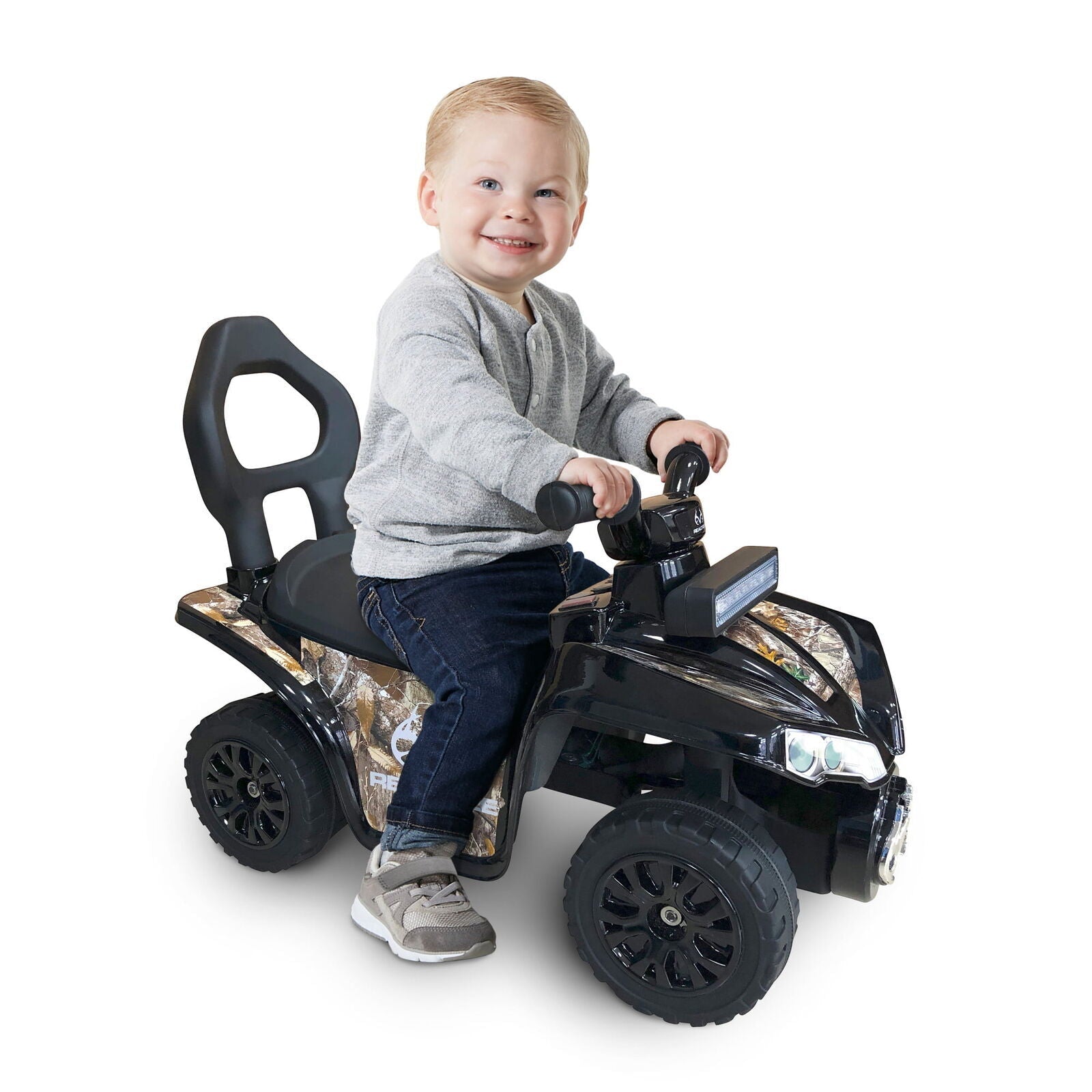 Camo Ride-On Toy Car with Storage Seat and 3 Animal Sounds - BIG FRENCHIES