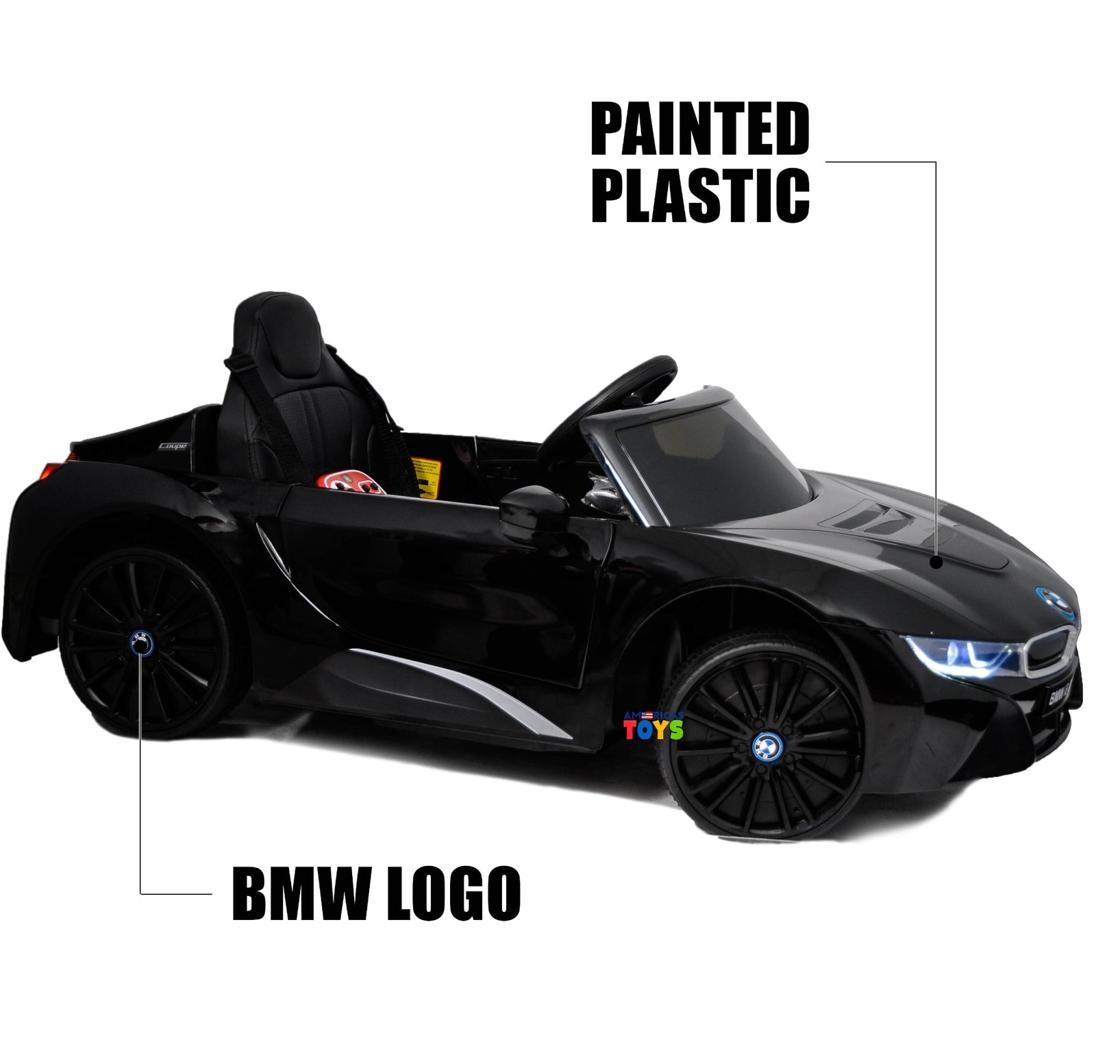 12V Licensed BMW Kids Ride-On Coupe with RC, MP3, and Single Seat in Multiple Colors