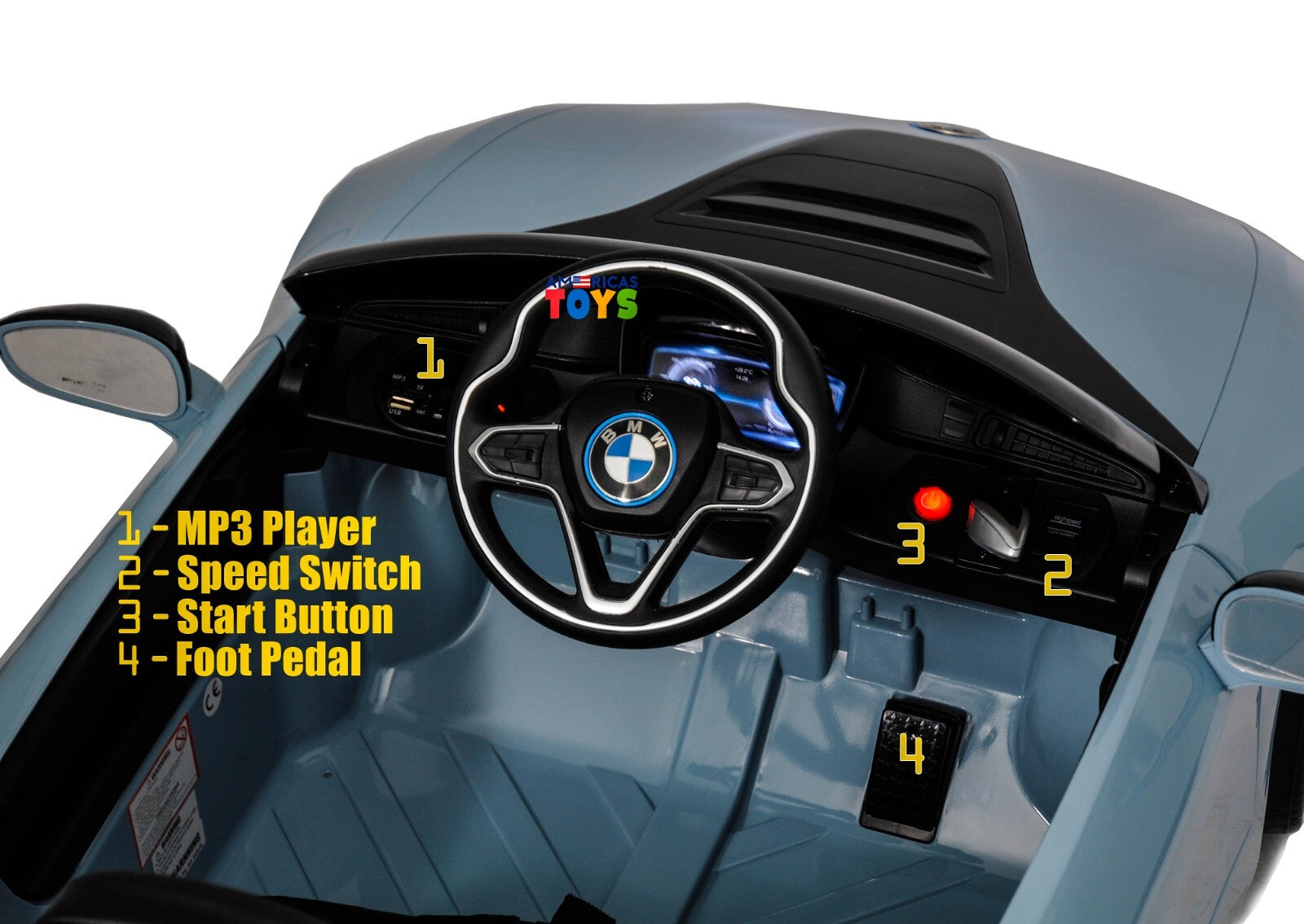 12V Licensed BMW Kids Ride-On Coupe with RC, MP3, and Single Seat in Multiple Colors
