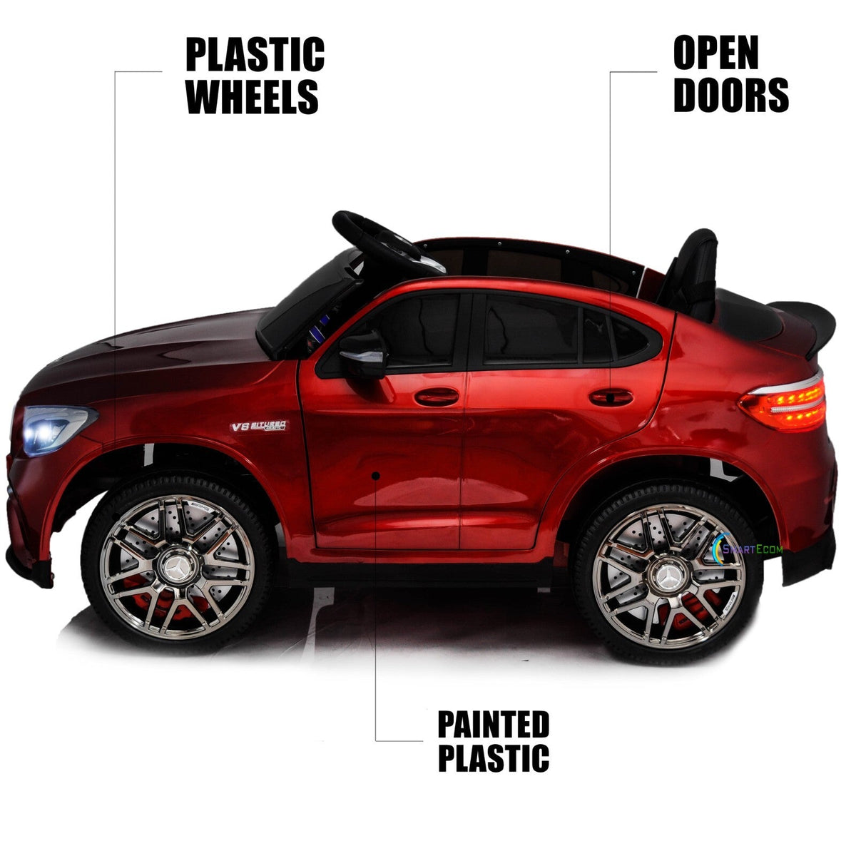 12V One-Seater Ride-On Car with Remote Control and MP3 – Licensed Mercedes-Benz, Multiple Colors